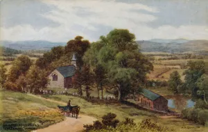 Llandrindod Wells, The Parish Church (colour litho) Llandrindod Wells, The Parish Church (colour litho)