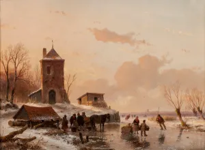 Loading the Sleigh (De Slee Laden) 1858 (oil on panel) Loading the Sleigh (De Slee Laden) 1858 (oil on panel)
