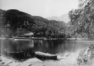 Loch Katrine - Trossachs Pier, c.1860s (b/w photo) Loch Katrine - Trossachs Pier, c.1860s (b/w photo)