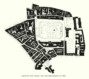 Loncoln's Inn Fields and Neighbourhood in 1880 (litho) Loncoln's Inn Fields and Neighbourhood in 1880 (litho)