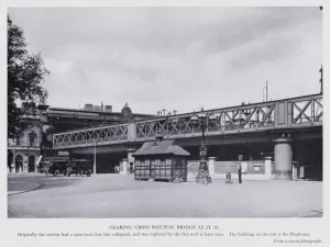 London: Charing Cross Railway Bridge as it is (b/w photo) London: Charing Cross Railway Bridge as it is (b/w photo)