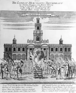 The London Merchants Triumphant, 1733 (engraving) The London Merchants Triumphant, 1733 (engraving)