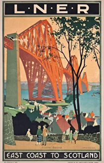 Rooftops Gallery: A London and North Eastern Railway poster advertising east coast journeys to Scotland
