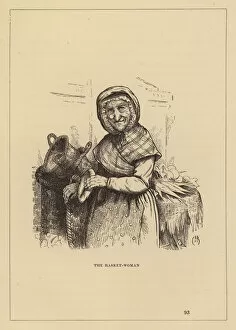 Charles Henry (after) Bennett Gallery: London People, Covent Garden Market: The Basket-Woman (engraving)