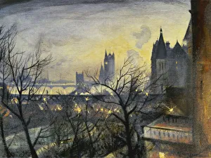 London Twilight from the Adelphi, (oil on canvas) London Twilight from the Adelphi, (oil on canvas)