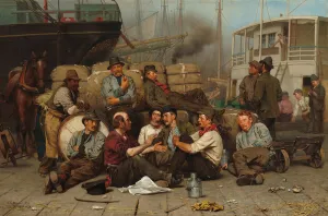 The Longshoremen's Noon, 1879 (oil on canvas) The Longshoremen's Noon, 1879 (oil on canvas)