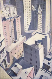 Looking Down on Downtown, 1920 (etching & drypoint) Looking Down on Downtown, 1920 (etching & drypoint)