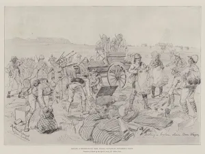 Looting a Broken-down Boer Wagon containing Household Goods (litho) Looting a Broken-down Boer Wagon containing Household Goods (litho)