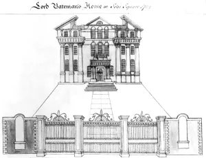 Lord Batemans House in Soho Square, 1764 (engraving) Lord Batemans House in Soho Square, 1764 (engraving)
