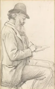 Lord Leighton Sketching (pencil on paper) Lord Leighton Sketching (pencil on paper)