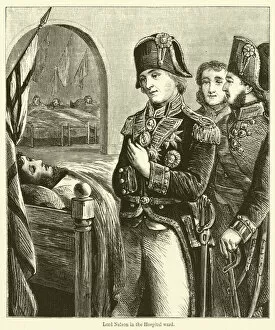Battle Of Copenhagen Gallery: Lord Nelson in the Hospital ward (engraving)