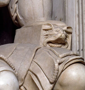 Medici Family Collection: Lorenzo Medicis funerary monument, detail, 1526-1533