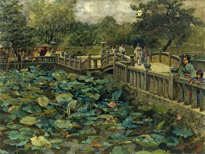 Lotus Pond, Shiba, Tokyo, 1886 (oil on canvas) Lotus Pond, Shiba, Tokyo, 1886 (oil on canvas)