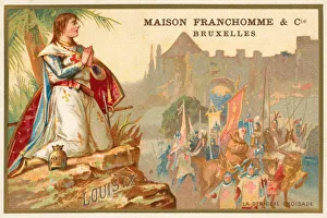 Louis IX of France and the Eighth Crusade, 1270 (chromolitho) Louis IX of France and the Eighth Crusade, 1270 (chromolitho)