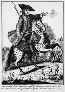 Louis Mandrin (1724-55) (engraving) (b/w photo) Louis Mandrin (1724-55) (engraving) (b/w photo)