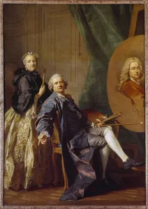 Louis Michel Van Loo (1707-1771), advised by his sister Marie Anne works on the portrait Louis Michel Van Loo (1707-1771), advised by his sister Marie Anne works on the portrait