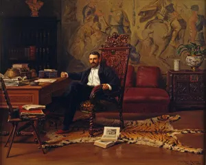 Louis Signorino seated in his study (oil on canvas) Louis Signorino seated in his study (oil on canvas)