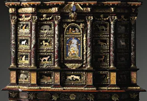 Louis XIV cabinet-on-stand (gilt-bronze, pietra dura, tortoiseshell, ash Louis XIV cabinet-on-stand (gilt-bronze, pietra dura, tortoiseshell, ash