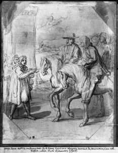 Louis XIV receiving the submission of a town (pen & ink & Indian ink wash paper) Louis XIV receiving the submission of a town (pen & ink & Indian ink wash paper)