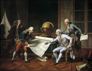Louis XVI (1754-1793), King of France, giving instructions to Jean-Francois Galaup Louis XVI (1754-1793), King of France, giving instructions to Jean-Francois Galaup