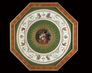 Top of a Louis XVI style gueridon (ormolu, mahogany & gouache) (see also 362847) Top of a Louis XVI style gueridon (ormolu, mahogany & gouache) (see also 362847)
