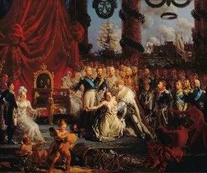 Louis XVIII (1755-1824) Helping France to her Feet, after 1814 (oil on canvas) Louis XVIII (1755-1824) Helping France to her Feet, after 1814 (oil on canvas)