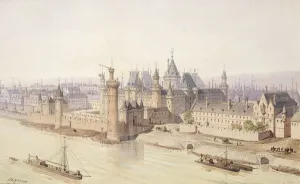 The Louvre during the Reign of Charles V (1337-80) The Wise (pen & ink The Louvre during the Reign of Charles V (1337-80) The Wise (pen & ink