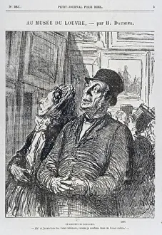 At the Louvre, a Sunday Amateur, from Petit Journal pour Rire, 1865 (litho) At the Louvre, a Sunday Amateur, from Petit Journal pour Rire, 1865 (litho)