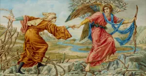 Love Leading the Pilgrim after Sir E. C. Burne-Jones, 1894 (oil on ivorine) Love Leading the Pilgrim after Sir E. C. Burne-Jones, 1894 (oil on ivorine)
