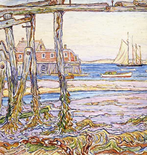 Nautical Equipment Gallery: Low Tide, Provincetown, 1916 (oil on board)