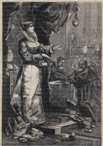 Lucrezia Borgia at the Vatican - engraving from Lucrezia Borgia' Lucrezia Borgia at the Vatican - engraving from Lucrezia Borgia'