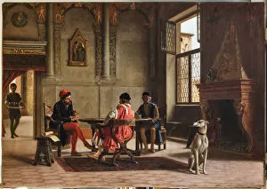 Il Novecento Gallery: Ludovico Ariosto as ambassador meeting Alberto Pio (oil on canvas)