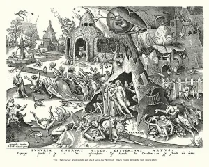 Lust, after a painting by Pieter Bruegel the Elder (copper engraving) Lust, after a painting by Pieter Bruegel the Elder (copper engraving)