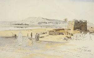 Luxor, 17th February 1854 (pencil, pen & brown ink and w/c) Luxor, 17th February 1854 (pencil, pen & brown ink and w/c)