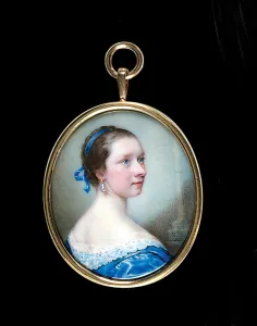 Lydia Garner, 1753 (enamel on copper) Lydia Garner, 1753 (enamel on copper)