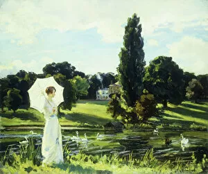 Wilfred Gabriel de Glehn Gallery: Lynne Fontanne by the Thames, 1914 (oil on canvas)