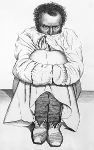 A Mad Man, illustration from a book by Jean Etienne Dominique Esquirol (1772-1840 A Mad Man, illustration from a book by Jean Etienne Dominique Esquirol (1772-1840
