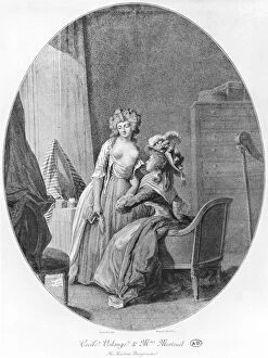 Madame de Merteuil seducing Cecile Volange, illustration from Les Liaisons Dangereuses by Pierre Choderlos de Laclos