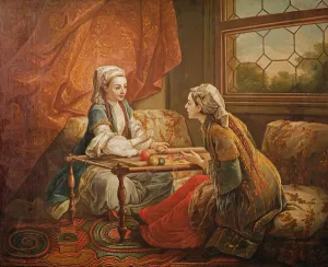 Madame de Pompadour in the role of fortuneteller (oil on canvas) Madame de Pompadour in the role of fortuneteller (oil on canvas)