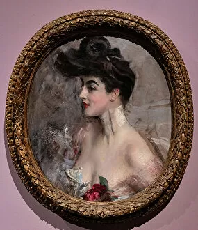 Hairs Gallery: Madame X with a pearl collier, 1904 (oil on canvas)