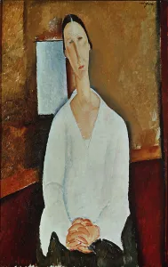Madame Zborowska with Clasped Hands, c.1917 (oil on canvas) Madame Zborowska with Clasped Hands, c.1917 (oil on canvas)