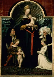 Hans Holbein the Younger Gallery: Madonna of the Burgermeister Meyer