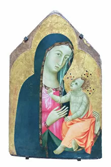 Gold Background Collection: Madonna and Child, 1330-35, (tempera on wood)