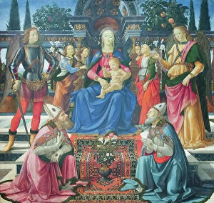 Religious Imagery Gallery: Madonna and Child with the archangels and with the sainted bishops Justus and Zenobius