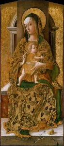 Madonna and Child Enthroned, 1472 (tempera on wood, gold ground) Madonna and Child Enthroned, 1472 (tempera on wood, gold ground)