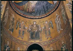 Madonna and Child Enthroned with Angels and Apostles, from the central apse (mosaic) Madonna and Child Enthroned with Angels and Apostles, from the central apse (mosaic)