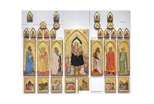 Religious Imagery Gallery: Madonna and Child enthroned with angels, saints, apostles and prophets