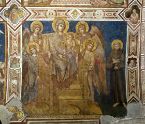 Madonna and Child Enthroned with Angels and St Francis of Assisi (fresco)