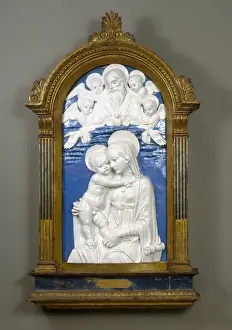 Madonna and Child with God the Father and Cherubim, 1480-90 (glazed terracotta) Madonna and Child with God the Father and Cherubim, 1480-90 (glazed terracotta)