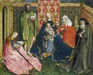 Madonna and Child with Saints in the Enclosed Garden, c. 1440- 60 (oil on panel) Madonna and Child with Saints in the Enclosed Garden, c. 1440- 60 (oil on panel)